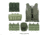 Zombie Infected Kit, Green - with Vest and 5 Pouches
