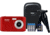 Vivitar 14.1 Megapixel F128 HD Digital Camera Kit w/4 GB Card, Case, Tripod - Red VF128-RED/KIT-PR 