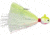 VMC Hot Skirt Glow Jig, Chartreuse White, 1/32oz, HSG132-CHW