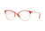 Vogue VO4108 Bifocal Prescription Eyeglasses, 49mm, Red/Rose Gold, VO4108-5100-49-BI