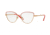 Vogue VO4109 Bifocal Prescription Eyeglasses, 53mm, Rose Gold/Red, VO4109-5100-53-BI