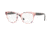 Vogue VO5273 Progressive Prescription Eyeglasses, 48mm, Text Stripes Oran Blk/Red Tran, VO5273-2732-48-PRO