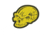 Voodoo Tactical Yellow Skull Rubber Patch, 1.5inx2in, 07-0815000000