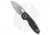 Vosteed Ankylo Vanchor Folding Knife, 3.18in, 154CM, Reverse Tanto Blade, Aluminum Black Handle, Gray/Black, 7.75in, BHQ-203337
