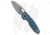 Vosteed Ankylo Vanchor Folding Knife, 3.18in, ELMAX, Reverse Tanto Blade, Aluminum Blue Handle, Gray/Blue, 7.75in, BHQ-203330