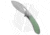 Vosteed Nightshade Folding Knife, 3.30in, ELMAX, Drop Point Blade, G10 Jade Handle, Gray/Jade, 7.50in, BHQ-194201