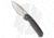 Vosteed Psyop Top Folding Knife, 3.32in, ELMAX, Drop Point Blade, Titanium Gray Handle, Curved, Steel/Gray, 8.01in, BHQ-201104