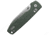 Vosteed Raccoon Crossbar Lock Folding Knife, 3.25in, 14C28N, Satin Drop Point Blade, Green Micarta Handle, RCCB32VTMN