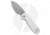 Vosteed Raccoon Cub Folding Knife, 2.30in, Sandvik 14C28N, Drop Point Blade, G10 White Handle, Steel/White, 5.53in, BHQ-204819