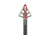 Wac Em Steel Slipcam Hybrid 4-Blade Broadhead w/ Slipcam w/ Free Strobing Fit Nock, 100 grain, WAS4200