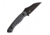 Wachtman Knife &amp; Tool Kliff Flat Grind Fixed Blade Knife, 6.63in Overall, 2.75in Black Oxide 80CrV2 Carbon Steel Wharncliffe Blade, Black Canvas Micarta Handle, Kydex Sheath, K-B-F