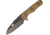 Wander Tactical Mistral Fixed Blade Knife, 4.5in, D2 Tool Steel, Standard Edge, Drop Point, Brown, Micarta Handle WTK08RG