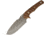 Wander Tactical Uro Hunter Fixed Blade Knife, 6in, D2 Tool Steel, Standard Edge, Drop Point, Brown, Micarta Handle WTK10RG