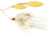 War Eagle Screaming Eagle Spinnerbait 1/2, Double Willow, Gold Frame, White Gold, WE12SEGW01G