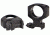 Warne MSR Flat Top Quick Detach 2 Piece Rings,Ultra High, 30mm Diameter, Black, A417LM