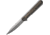 We Knife Co Ltd Peer Framelock Folding Knife, Gray, Gray titanium handle with Hand rubbed black brass , 2015E