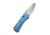 We Knife Co Ltd Banter 2 Folding Knife 2.87 in, CPM S35VN Steel, Satin Drop Point Blade, Aluminum Blue Handle, WE23075-1