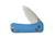 We Knife Co Ltd Banter 2 Folding Knife 2.87 in, CPM S35VN Steel, Satin Drop Point Blade, Aluminum Blue Handle, WE23075-1