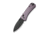 We Knife Co Ltd Banter 2 Folding Knife 2.87 in, CPM S35VN Steel, Black Stonewash Drop Point Blade, Aluminum Purple Handle, WE23075-2