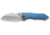 We Knife Co Ltd Weknife High-fin Xl Thumb Stud Knife Diamond Patterned Blue / Purple Titanium Handle 3.48inch Stonewashed Cpm 20cv Blade We24010-2 - WE24010-2