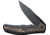 We Knife Co Ltd Zonda Copper Foil Folding Knife, 4.88in Closed, 4in Black Stonewash CPM-20CV SS Blade, Black/Bronze Titanium Handle w/ Copper Foil Carbon Fiber Inlay, Nylon Case, WE22016-3