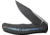 We Knife Co Ltd Zonda Flame Folding Knife, 4.88in Closed, 4in Black Stonewash CPM-20CV Stainless Clip Point Blade, Black Stonewash Titanium Handle, Nylon Case, WE22016-1
