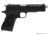 WE-Tech 1911 Hex Cut Gen 2 Gas Blowback Airsoft Pistol, Black, WE-E016-BK