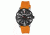 Wenger Mens Roadster Sport Watch w/ Black Dial, Black PVD Bezel, Orange Rubber Strap 851.106