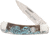 Whiskey Bent Knives Lock Blade Folding Knife, Single Clip Point, 440 Steel Blade, 3.75in Closed Length, Acrylic Handle, Tooled Country, WB13-38