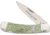 Whiskey Bent Knives Lock Blade Folding Knife, Single Clip Point, 440 Steel Blade, 3.75in Closed Length, Natural Bone Handle, Ivy, WB13-30