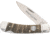 Whiskey Bent Knives Lock Blade Folding Knife, Single Clip Point, 440 Steel Blade, 3.75in Closed Length, Natural Bone Handle, Ram Horn, WB33-03