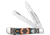Whiskey Bent Knives Trapper Filework Folding Knife, Clip Point &amp; Spey Blades, 440 Steel Blade, 4.125in Closed Length, Acrylic Handle, Southwest Sand, WB15F-19