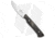 White River Knife &amp; Tool Small Game Fixed Blade Knife, 3.00in, CPM S35VN, Drop Point Blade, Micarta, Black Handle, Black/Gray, 7.375 inch, BHQ-110670