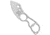 White River Knife &amp; Tool Knucklehead II Neck Fixed Blade Knife, 2.875in, CPM S35VN, Sheepsfoot Blade, Stainless Steel, Gray Handle, Gray/Gray, 6.00 inch, BHQ-30766
