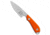 White River Knife &amp; Tool M1 Backpacker Pro Fixed Blade Knife, 3.125in, CPM S35VN, Drop Point Blade, G-10, Orange Handle, Stonewash, Orange/Gray, 7.00 inch, BHQ-85351
