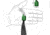 Wicked North Gear Turkey Beard Hanger, 3 Pack, Green, B801-A013-G