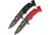 Wild Boar First Responders Set, A/O 4.5in Closed, 3.25in Black Stonewash SS Drop Point, Textured ABS Handle, Black With Police Shield Handles, K2782BK/K2782RD -WB1020
