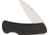 Wild Boar Lockback Black Folding Knife,2.5in,Stainless Steel,Standard Edge,Mirror Polish,Black,Aluminum Handle WB1019