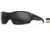 Wiley X Changeable Series Breach 2.5 Sunglasses, Matte Black Frame Gunmetal Logo, Grey Clear Rust Lens, CHBRC08