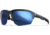 Wiley X Changeable Series Jakl Captivate Non-Pol Sunglasses, Gloss Crystal Grey Frame, Blue Mirror Lens, CHJKL09