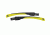 Wiley X Crush Matte Grey/ Neon Yellow Temples, YFCRS04T