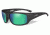 Wiley X WX Omega Sunglasses - Polarized Emerald Mirror w/Amber Lens / Matte Black Frame, ACOME07