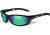 Wiley X P-17 Sunglasses - Polarized Emerald Mirror w/Amber Lens / Gloss Black Frame, P-17GM
