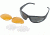 Wiley X ROMER III 1004 Sunglasses Goggles, Matte Black - Smoke/Clear/Light Rust lenses