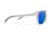 Wiley X WX Alfa Sunglasses, Gloss Clear Crystal Frame, Captivate Polarized Blue Mirror Lens, AC6ALF09