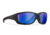 Wiley X WX Gravity Sunglasses, Black Crystal Frame, Captivate Pol Blue Mirror Lenses, CCGRA19