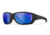Wiley X WX Gravity Sunglasses, Black Crystal Frame, Captivate Pol Blue Mirror Lenses, CCGRA19