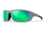Wiley X WX Grid Sunglasses, Matte Cool Grey Frame, Captivate Pol Green Mirror Lens, CCGRD07