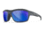 Wiley X WX Ozone Sunglasses, Matte Grey Frame, Captivate Polarized Blue Mirror Lens, CCOZN09