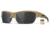Wiley X WX Valor Sunglasses, Tan Frame, Grey/Clear/ Rust Lenses, Medium, CHVAL06T